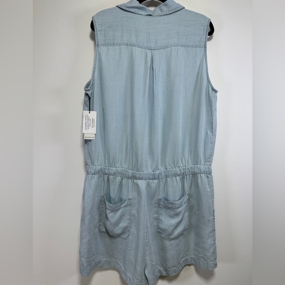 DEX | Tencel Sleeveless Short Utility Romper | Size XL - Picture 6 of 6
